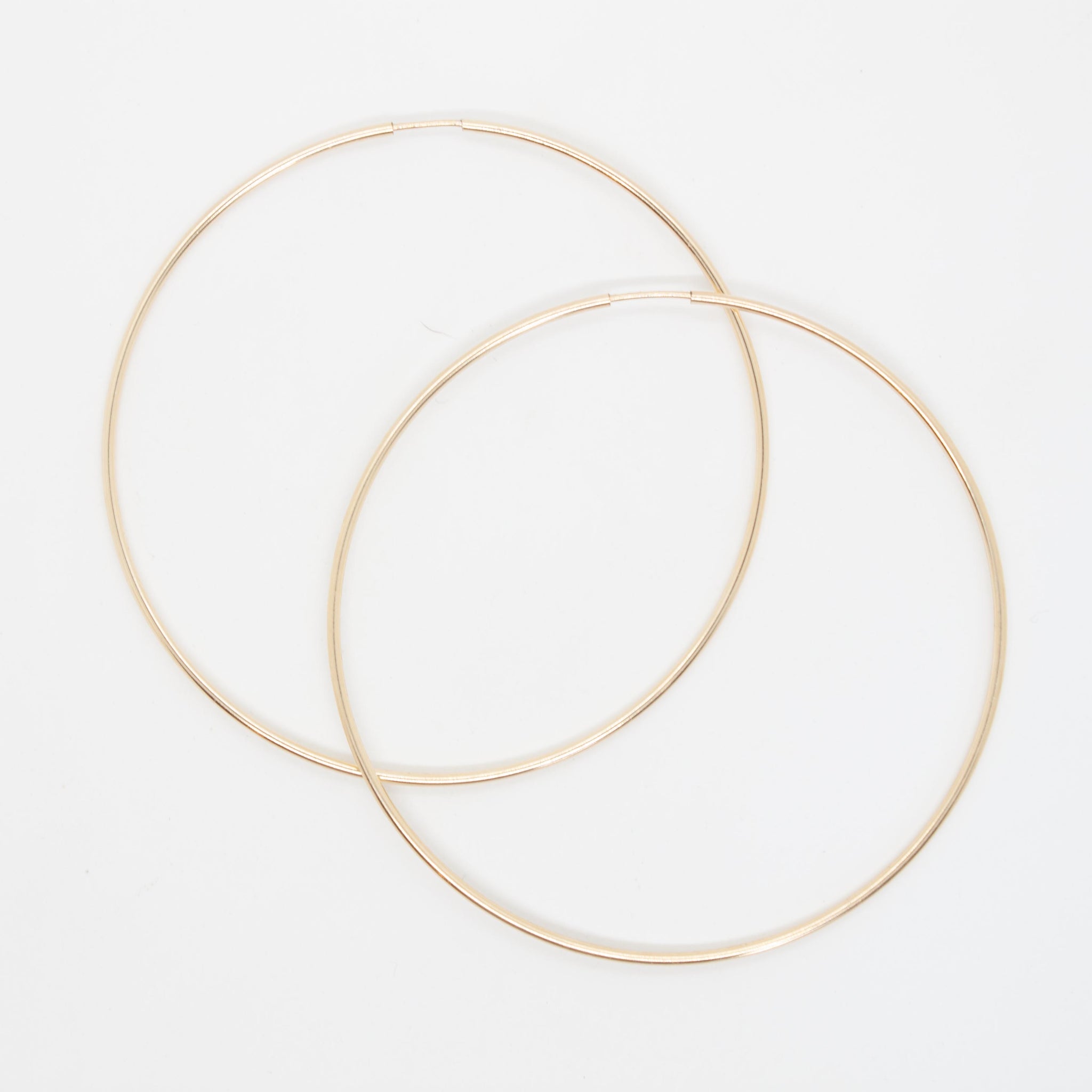 endless gold hoops - 60mm