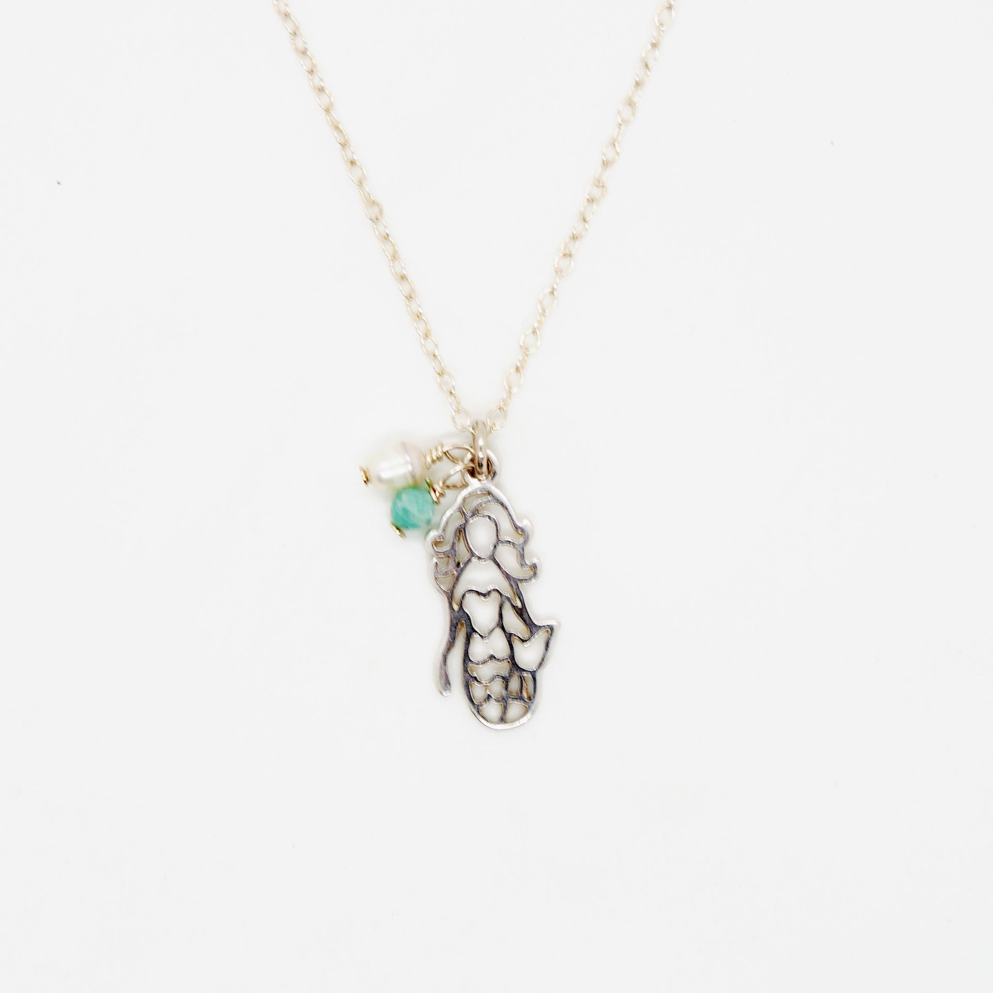 sterling silver mermaid necklace